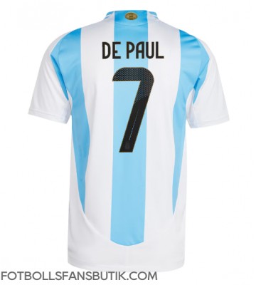 Argentina Rodrigo De Paul #7 Replika Hemmatröja Copa America 2024 Kortärmad